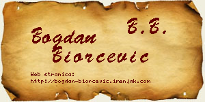 Bogdan Biorčević vizit kartica
